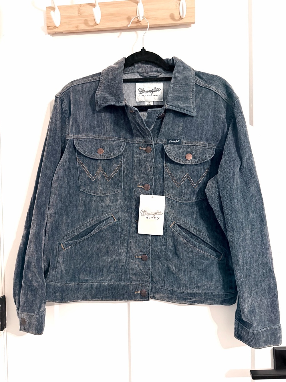 Wrangler Women's Retro Denim Jacket - Dark Blue soft size M